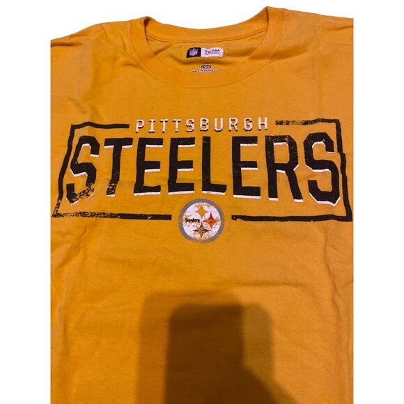 NFL Pittsburgh Steelers T-Shirt Team Apparel Yellow L sports football unisex - Picture 3 of 9